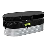Abdeckung für Pferdetrog, 5,1 x 5,1 x 10,2 cm, für Pferdetrog, isoliert, Eisbad, Viehbecken, Poolauskleidung, Whirlpool-Set, wasserdicht, oval