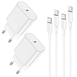 2Pack iPhone Ladegerät mit Ladekabel Original 3m, 20W USB C Schnellladekel Schnellladegerät Netzteil Stecker Adapter für Apple iPhone 14 Pro Max/14 Plus/13 Pro/12 Mini/11/iPad