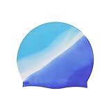 Badekappe Kinder Komfort Bademütze Kinder Silikon Schwimmhaube Kinder UV-Schutz Schwimmkappe Kinder Schwimmmütze Kinder Bequeme Passform Unisex-Badekappe Geeignet für Langes und Kurzes Haar