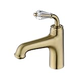 Moderne Waschtischarmatur RBF0373 Einhebelmischer mit Kristallgriff 59A Messing Bad Waschbecken Wasserhahn für Villas Hotels und stilvolle Badezimmer mit Versorgungsschlauch