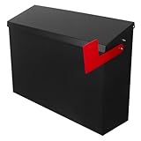 Baluue Wandbriefkasten aus rostfreiem Metall Wetterfest Großer Fassungsvermögen Wandmontage Briefkasten Außen für Haus Büro Modernes Design Robuste Metall Postbox