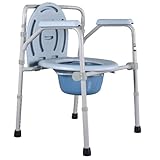 Morimoe Toilettenstuhl für ältere Menschen, höhenverstellbarer Töpfchenstuhl, 3-in-1-Nachttisch, leicht zu bewegen und zu reinigen