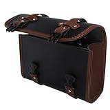 TIDTALEO Lenkertasche aus Strapazierfähigem PU Satteltaschen Organizer mit Einfachem Installationsprozess für Aufbewahrung Zusätzlicher Gegenstände