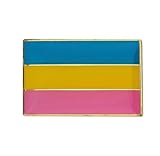 Patch Nation Pansexual Pan Pride LGBT LGBTQ+ Flagge, Metall-Brosche, 25mm x 15mm, Aluminium