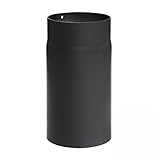 raik Rauchrohr Ofenrohr 150 mm Durchmesser 250 mm Länge Materialstärke 2 mm legierter Stahl Senotherm-Beschichtung eingebrannt schwarz Made in EU bis 600°C