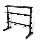 CCLIFE Hantelablage Max.400Kg, Hantelständer für das Heimgymnasium, 100 × 95 × 47cm Langhantelständer, Kurzhantelablage, Hantelbaum Stahl Gewichteständer ZERRO