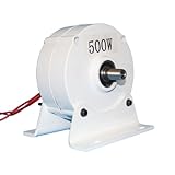 500W Permanentmagnet Generator Dreiphasen Dynamo 12V 24V 48V Elektro motor Windgenerator mit Basis für Windkraftanlage (24V mit Basis)