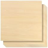 PUCSIQ Lindenholz platten 300x300x2mm, 20 Stück Bastelholz Platten, Sperrholz für DIY Modellbau, Laserprojekte und Kunsthandwerk