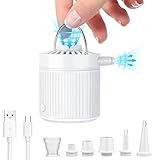 Elektrische Luftpumpe, 2 in 1 Inflate/Deflate 3500Pa Luftmatratze Pump, 1600mAh USB-C Mini Pumpe mit 3 Luftdüsen, für Aufblasbare Matratze und Spielzeug, Schwimmring, Vakuumbeutel - Weiß