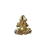 Kleine Frosch-Statue, Retro-Frosch-Statue, niedliche Frosch-Figuren, Tisch-Retro-Ornament, Mini-Tier-Figuren, Messing-Froschhandwerk