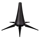 Jortmrd Klarinettenständer Faltbar ABS Trompetenständer mit 5 Beinen, Leicht Querflötenständer für A und B Klarinette, für Oboen, Flöten, Klarinette, Schwarz, 10,5x18,5cm