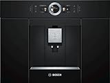 Bosch Hausgeräte Serie 8 Smarter Einbau-Kaffee-Vollautomat, 45 x 56cm Nische, 2,4L Wassertank,autoMilk Clean nach jedem Getränk, SilentCeram Drive leises Mahlwerk, MyCoffee speichern, Schwarz