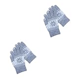 FRCOLOR 2 Paare Touchscreen-Handschuhe Fahrradhandschuhe Touchscreen-winterhandschuhe Touchscreen-strickhandschuhe Touchscreen Warme Handschuhe Grey Garn