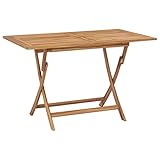 Mokuyary Gartentisch Klappbar 120x70x75 cm Massivholz Teak Esstisch Holz Esszimmertisch, Funktionstisch, Esstisch Outdoor, Stabiler Garten Terrasse o Balkon Tisch