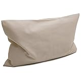 GIRAFFENLAND Hirsekissen 20x40cm mit Reißverschluss, Farbe rohweiß - mit Bio Hirseschalen