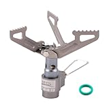 BRS Stove BRS 3000T Stove Ultraleichter Backpacking Gaskocher Portable Campingkocher Outdoor Titan klein GasKocher nur 26g mit 1 Extra Backup O-Ring
