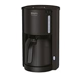 Krups Pro Aroma KM303810| Filterkaffeemaschine 1 Liter Fassungsvermögen | mit Thermokanne | 800 Watt | für 10-15 Tassen Kaffee | schwarz