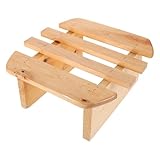Housoutil Holz Fußhocker Rutschfest Kompakter Beinhocker für Bad und Sauna Ergonomische Fußstütze aus Massivholz Vielseitiger Tritthocker für Schlafzimmer und Wohnzimmer