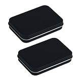 PENCK Spardose, Metall, Geldkassette, Dollarscheinhalter, rechteckig, leer, aufklappbar, einreihig, kleiner Behälter mit Deckel für die Aufbewahrung zu Hause (schwarz, 87 x 60 x 18 mm)