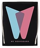 We Bodyboard Schwarz Sport Reise Sporttasche Langlebig Umweltfreundlich Drawstring Gym Bag