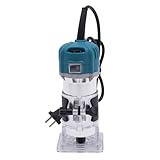 Oberfräse Fräser Handfräser Handfräser Fräser 800W 6 Geschwindigkeiten für Holzbearbeitung Heimwerken und Möbelbau mit Tiefeneinstellung und Kühlschlitzen