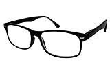 TBOC Lesebrille Lesehilfe für Herren und Damen - Dioptrien +4.00 Schwarz Fassung mit Stärke für PC Handy Trend Frauen Männer Senioren Alterssichtigkeit Presbyopie