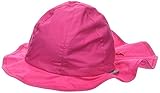 Sterntaler Sonnenhut - Mädchen Sommerhut - UV-Schutz 50+ Mütze mit breiter Krempe und Größenregulierung - Nackenschutz - Bindebänder - Baby Kinder Kopfbedeckung aus Popeline (Bio) - magenta, Größe 51