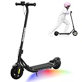 EVERCROSS Elektroroller für Kinder, 7' Leichter Elektroroller für Kinder 6-12 Jahren, Elektroscooter mit 15KM Reichweite und 7-Farbigen Lichtern, E Scooter mit 3 Geschwindigkeitsmodi (8/12/16 km/h)