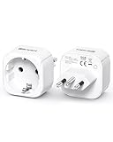 LENCENT 2X Reiseadapter Typ N Brasilien, Europa DE Deutsch 2 Pin auf BR 3 Pin Reisestecker Adapter für Brasilien Steckdose