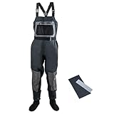 Goture 100% wasserdichte Wathose Herren wasserdichte zum Angeln für Männer und Frauen, Ultra-atmungsaktive, leichte 3-lagige Wathose mit Stockingfoot-Fuß für die Jagd