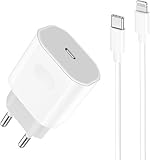 iPhone Schnellladegerät Schnellladekabel 25W USB C Ladegerät mit 2M Original Ladekabel für iPhone 14/13/12/11/Pro Max/Mini/SE/Xr/X/Xs Max, iPad