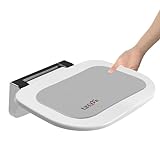 Heuffe Duschsitz Wandmontage Duschklappsitz Klappsitz Dusche bis 180kg Badestuhl Duschhocker-Badhocker Klappbar Hocker Duschstuhl für Senioren（Weiß