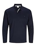 JACK&JONES Herren Jprccrodney Ls Polo Poloshirt, Night Sky, L