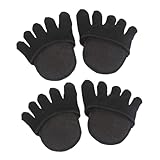 SOPOTUTU 2 Paare Unsichtbare Damen Füßlinge Baumwoll Halbsocken mit Fünf Zehen Design Atmungsaktiv Rutschfest Geeignet für Sommer und Sneaker Unsichtbare No Show Socken für Mädchen