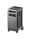 Anker SOLIX F3800 Tragbare Powerstation, 3840Wh, LiFePO4-Akku, Extrem starke 6000W Leistung, Großer Solargenerator für Zuhause, Camper und Wohnmobil, Outdoor Camping, Nofälle