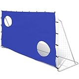 Nqyjm Fußballtor mit Torwand 240x92x150 cm Stahl Hochwertig für Training und Freizeit