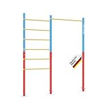 Müller & Blum Outdoor Turnreck mit Sprossenwand, höhenverstellbare Reckstange, Klettergerüst für Kinder & Jugendliche, Turngerät für den Garten aus Stabiler Stahlkonstruktion, bis 120 kg belastbar