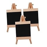 KAILIKETIY 3 Stück Teiliges Kleine Holz kreidetafeln mit Staffelei Wiederverwendbare Abwischbare Schiefertafeln Rustikale Tischaufsteller für Küche Hochzeit Speisekarte und Memo