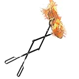 Kohlezange Kaminzange Lange, Uten faltbar Schwerlast Feuerzange 64cm kompakt Lagerfeuer, Grill, Kaminöfen