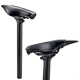 Honseadek Karbonfaser für Fahrradsattelstütze, 370 mm Länge, passend für 27,2 mm, 30,8 mm, 31,6 mm Rahmenschienen, leichte Sattelstütze für Rennräder und Mountainbikes (31,6–370 mm)
