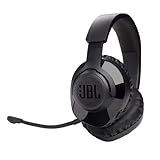 JBL Quantum 350 Over-Ear Gaming Headset – Wireless 2.4 GHz und USB-C-Anschluss – Mit abnehmbarem Boom Mic und QuantumSurround Sound – Schwarz