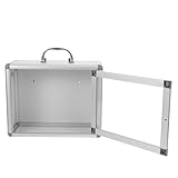 INOOMP Wandmedikamentenschrank Metall Acryl Klein Rechteckig Wandmontierter Organizer für Büro Bad Notfall Medikamentenbox