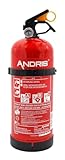 2kg ABC Pulver Feuerlöscher Orig. ANDRIS®, ideal für KFZ/Auto/Boot geeignet, DIN EN 3,CE, inkl. KFZ/Auto/Boot-Halterung und Prüfnachweis, Füllmenge:2 kg, Löschmittel:ABC Pulver