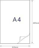 100 Blatt A4 Etiketten Selbstklebend 210 x 297 mm Aufkleber Etiketten Adressetiketten Geeignet für Laser/Inkjet/Kopierer einsetzbar