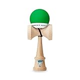 KROM Kendama - POP Rubber DUNKELGRÜN aus Holz für Anfänger und Fortgeschrittene - Geschicklichkeitsspiel für draußen und drinnen - Holzspielzeug mit Schnur und Ball