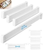 Cexovo Schubladen Organizer 8 Stück Verstellbare Schubladenteiler Erweiterbare Schubladen Trenner Schubladen Organizer für Küche Büro Kommode kleiderschrank organizer 32–56cm