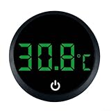 Shophubio Digitales Aquarium-Thermometer, hochpräzises Wassertemperaturmessgerät, externes nicht tauchbares Design für Süß- und Salzwasserfische (schwarz)