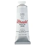 Utrecht Ölfarbe für Künstler, lebendiges Weiß, 37 ml, Tube