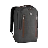 WENGER CityUpgrade Laptop-Rucksack mit Umhängetasche, Kompakt, Notebook bis 16 Zoll, Tablet bis 12 Zoll, 15 l, Damen Herren, Business Uni Schule Reisen, Grau, 606489