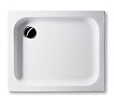 Duschwanne aus Acryl, wählbar: 6,5cm oder 15cm tief im Becken, weiß, verschiedene Größen, rechteckig, aus deutscher Produktion (weiß, 90 x 75 x 6,5cm)